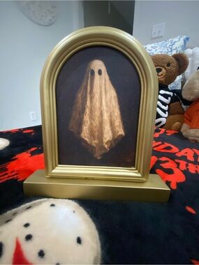 Gold Arch Frame with Vintage Ghost Art